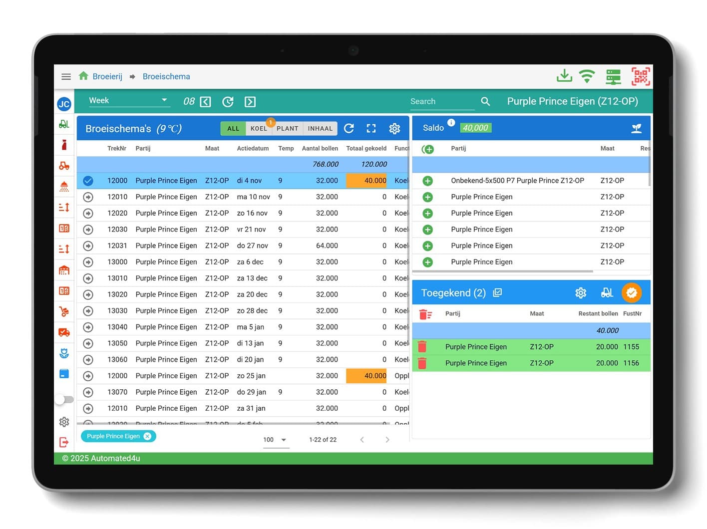 Broeierij direct op de heftruck