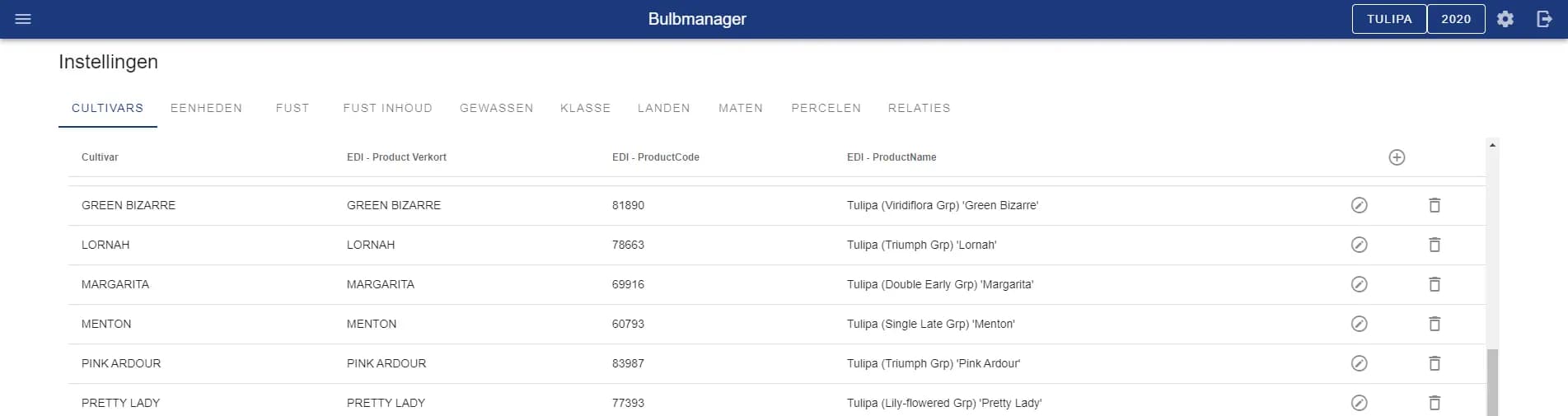 Partijbeheer & Voorraad