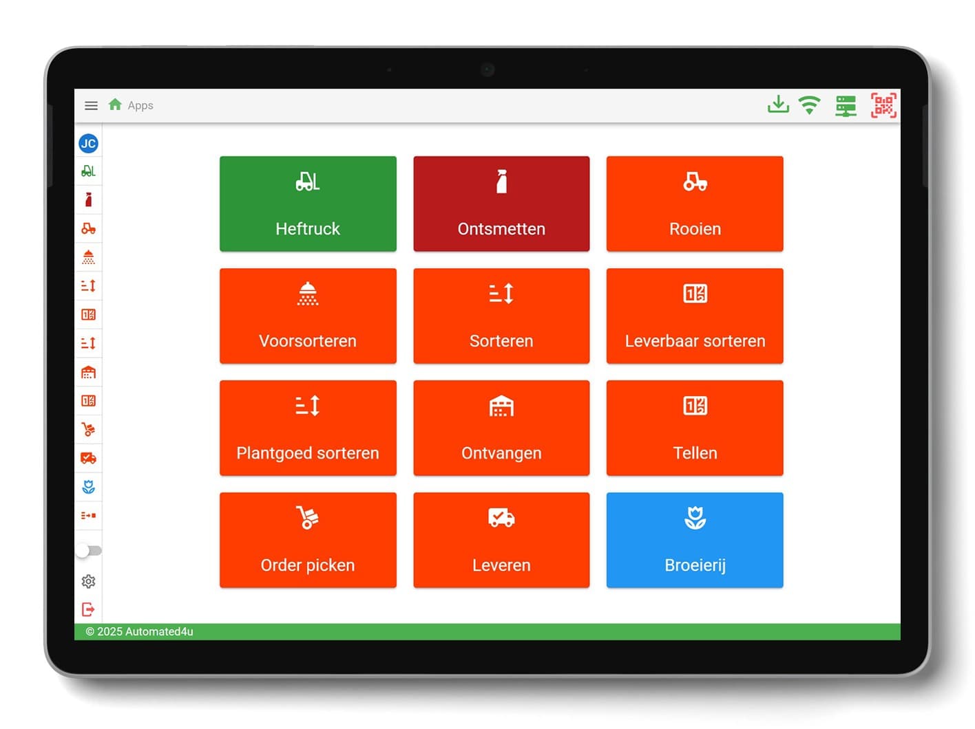 BulbManager — Track & Trace overzicht